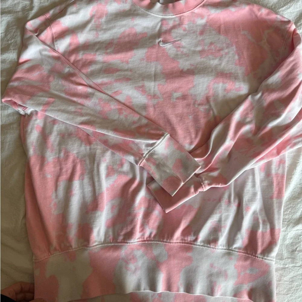 Nike Light Pink Tie-Dye Crewneck